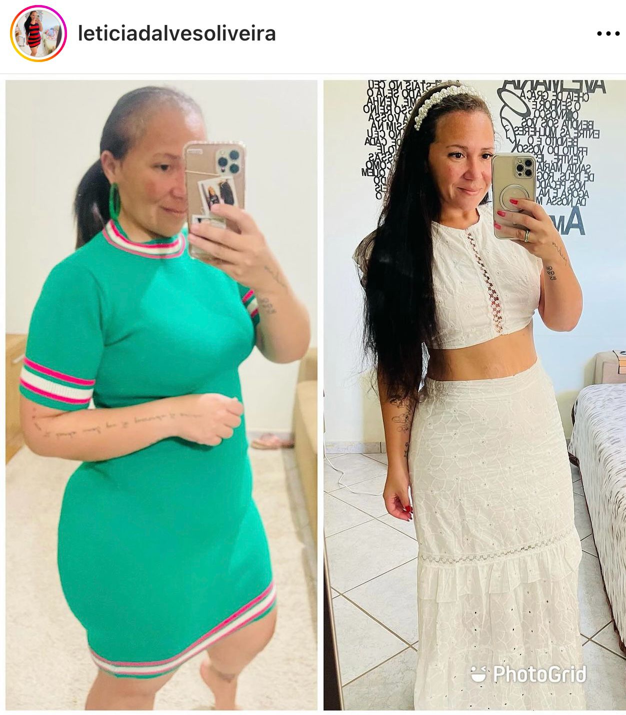 Antes e depois de cliente que usou o Efeito 36