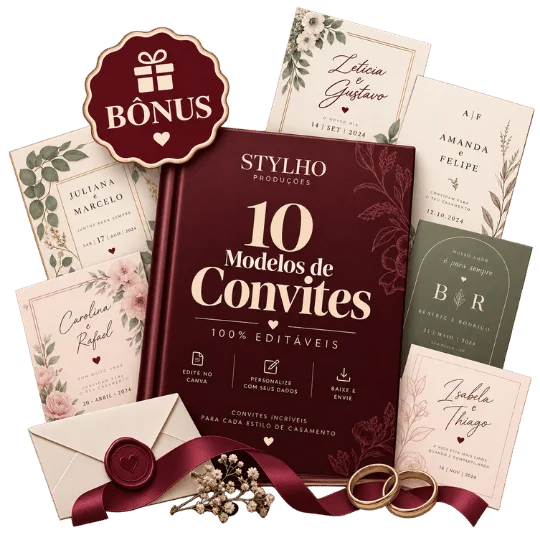 Mockup: Modelos de Convites Editáveis