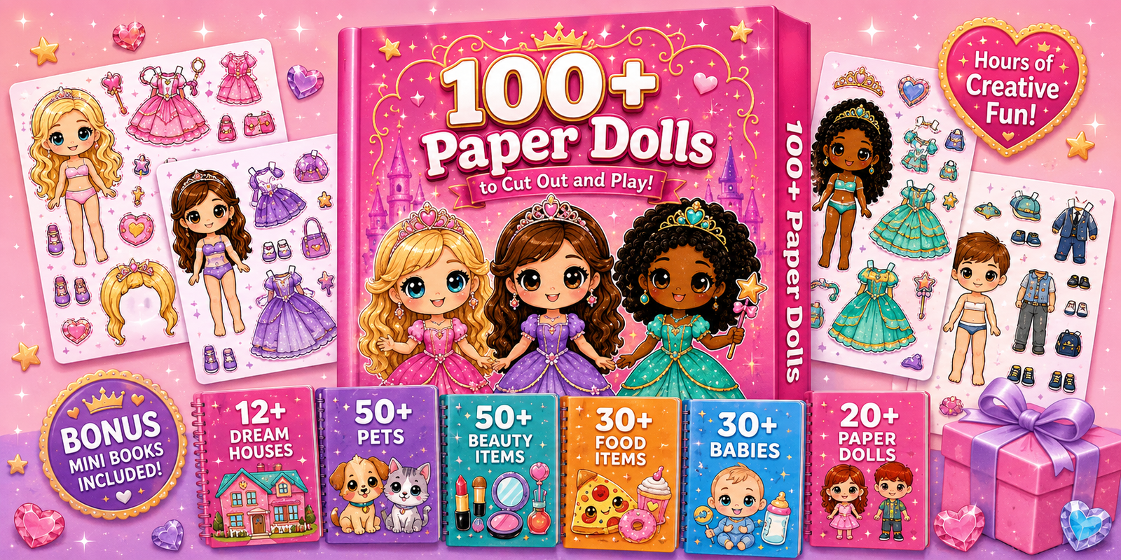 100+ Printable Paper Dolls - Complete Package