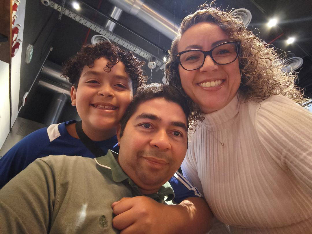 Priscila Santos em família