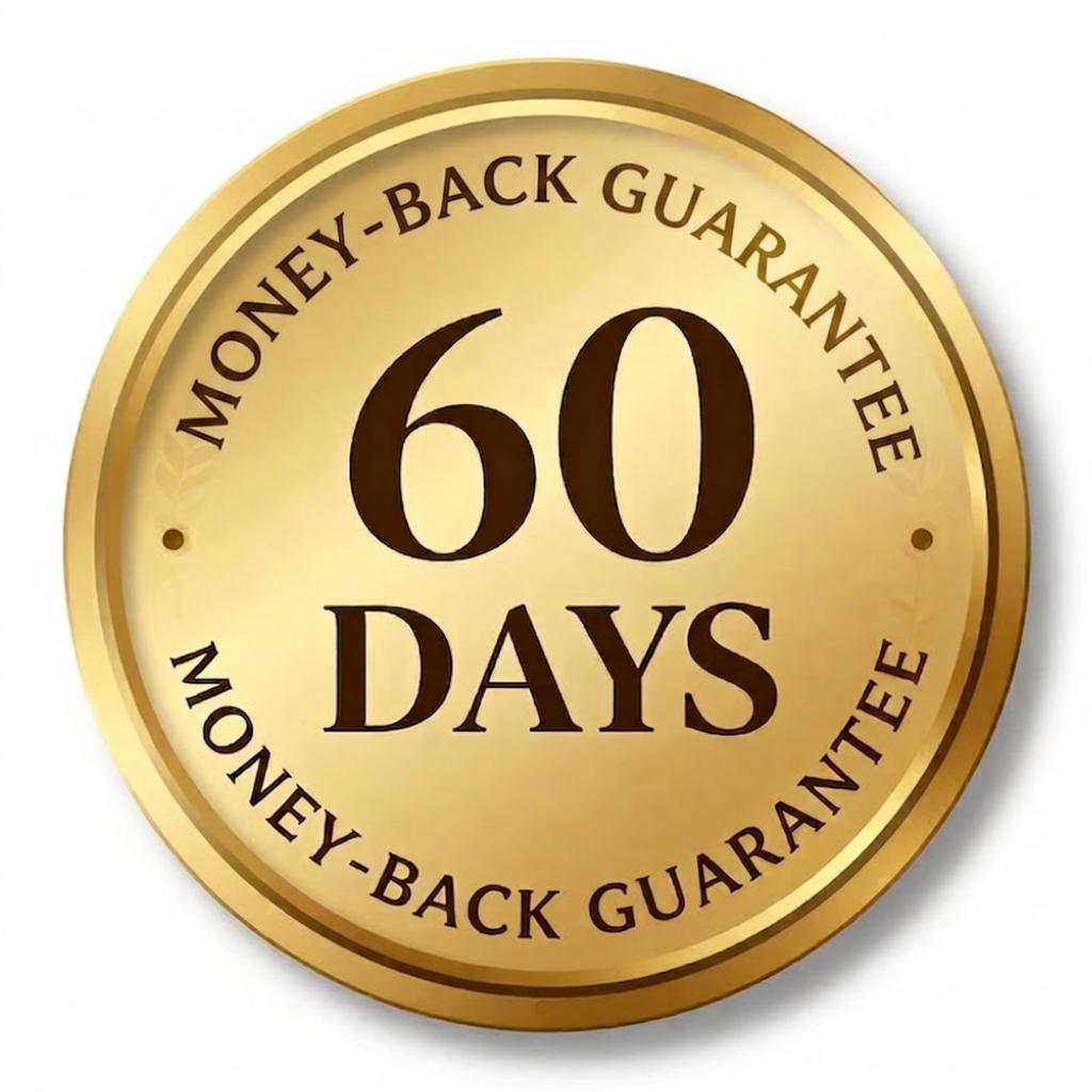 60-Day Money-Back Guarantee seal