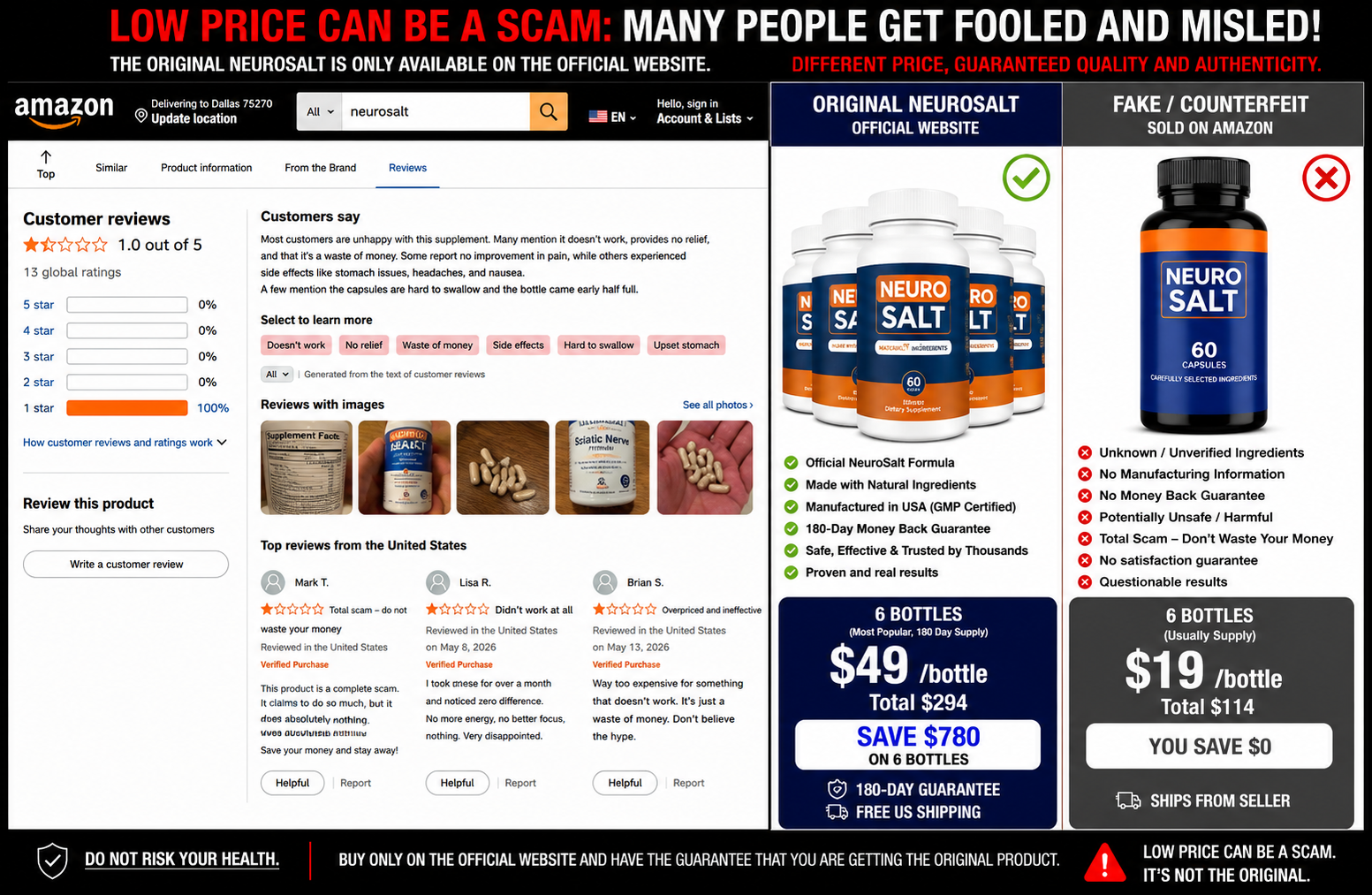 NeuroSalt scam complaints