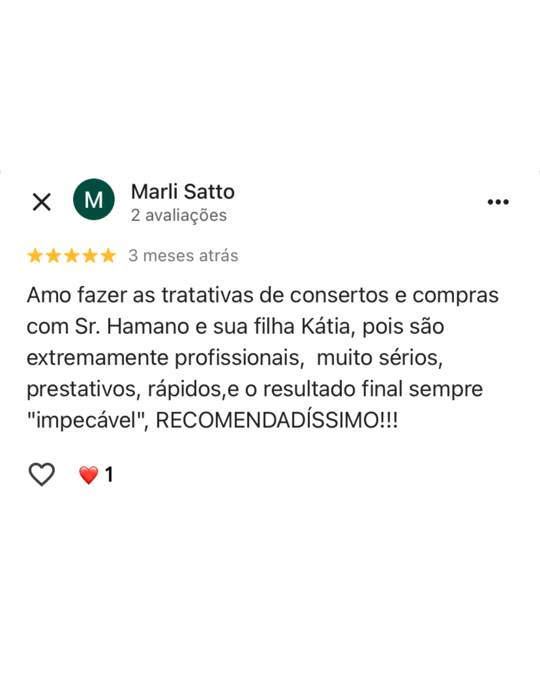 Avaliação Google 4