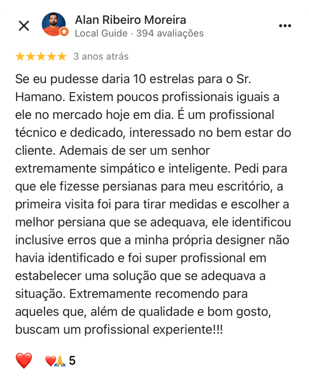 Avaliação Google 1