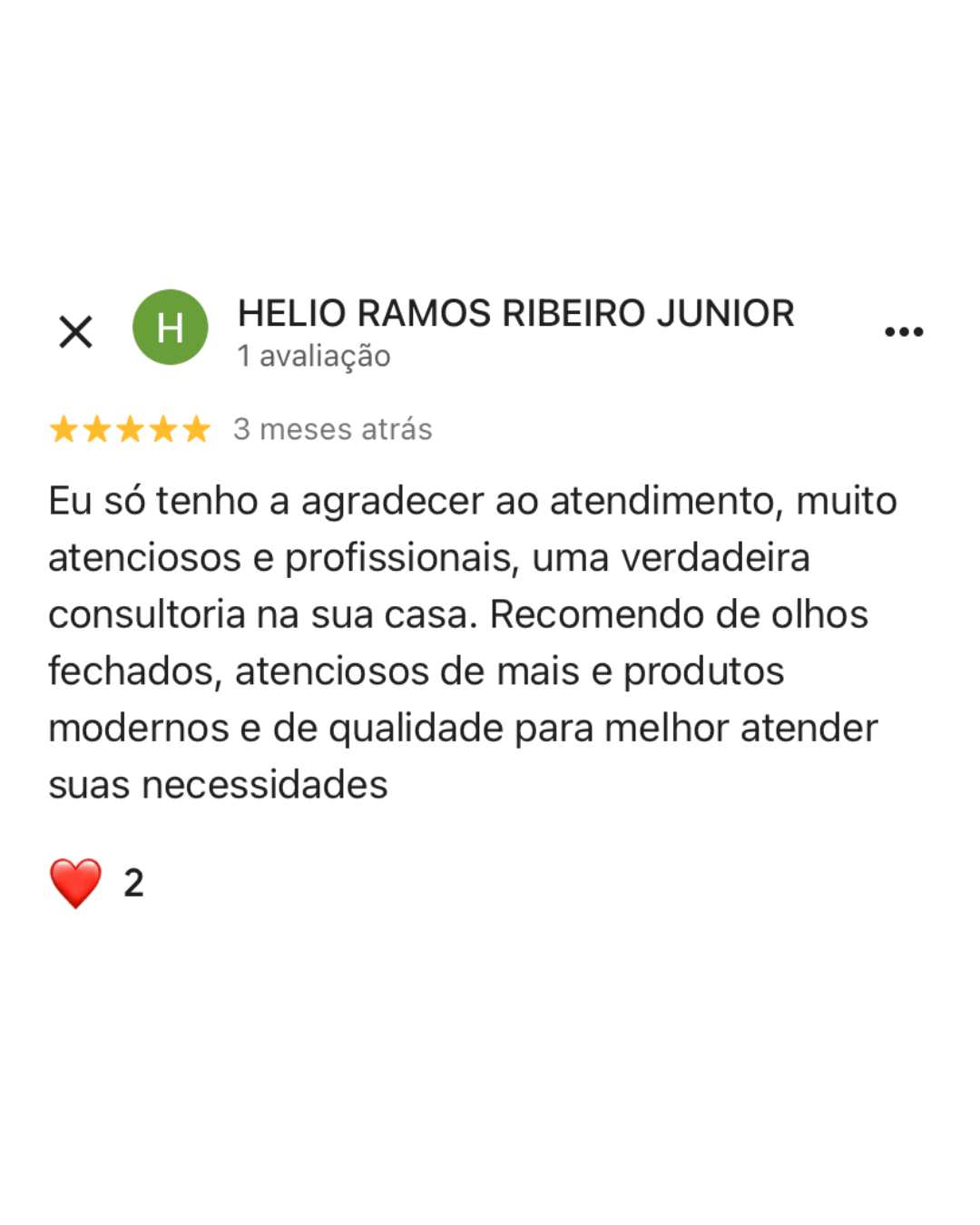 Avaliação Google 3