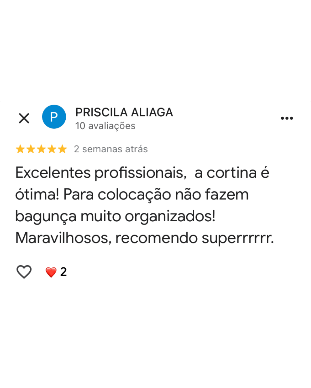 Avaliação Google 2