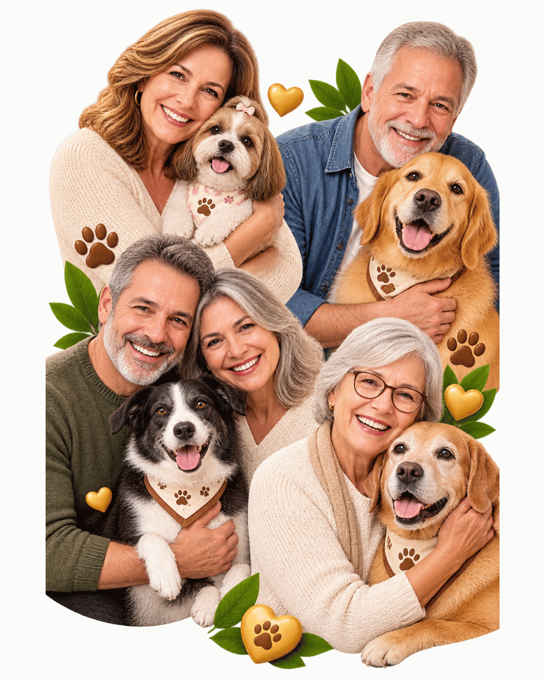 Tutores PetVidas de diferentes perfis com seus cães