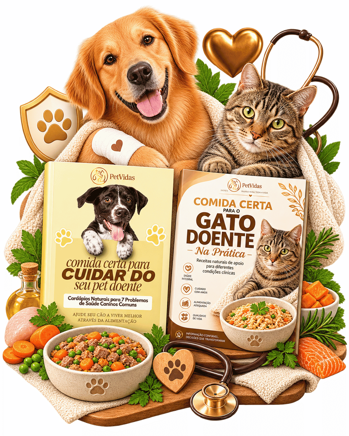 Comida Certa para o Pet Doente e Comida Certa para o Gato Doente