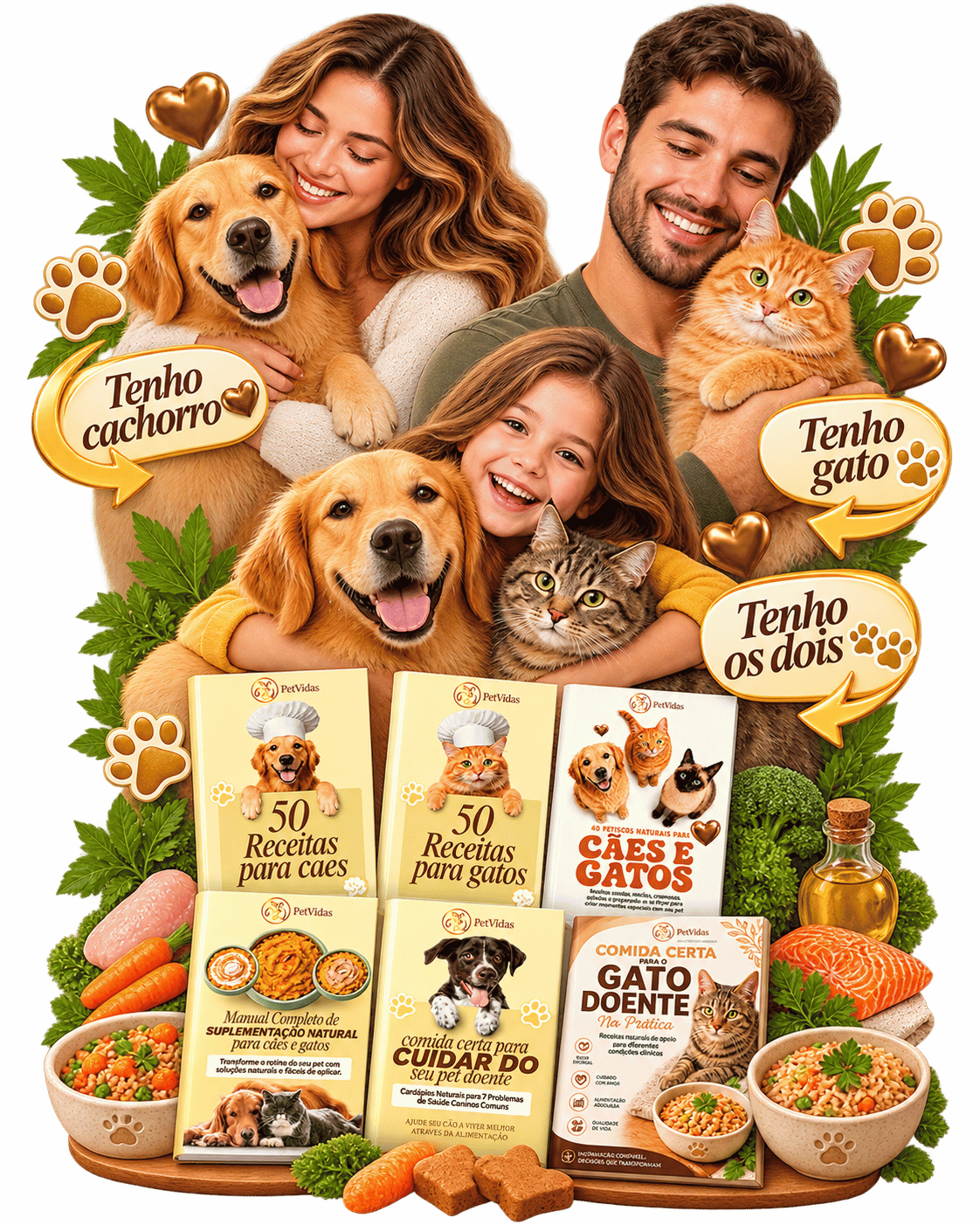 Tutores de cães, gatos e famílias com os dois