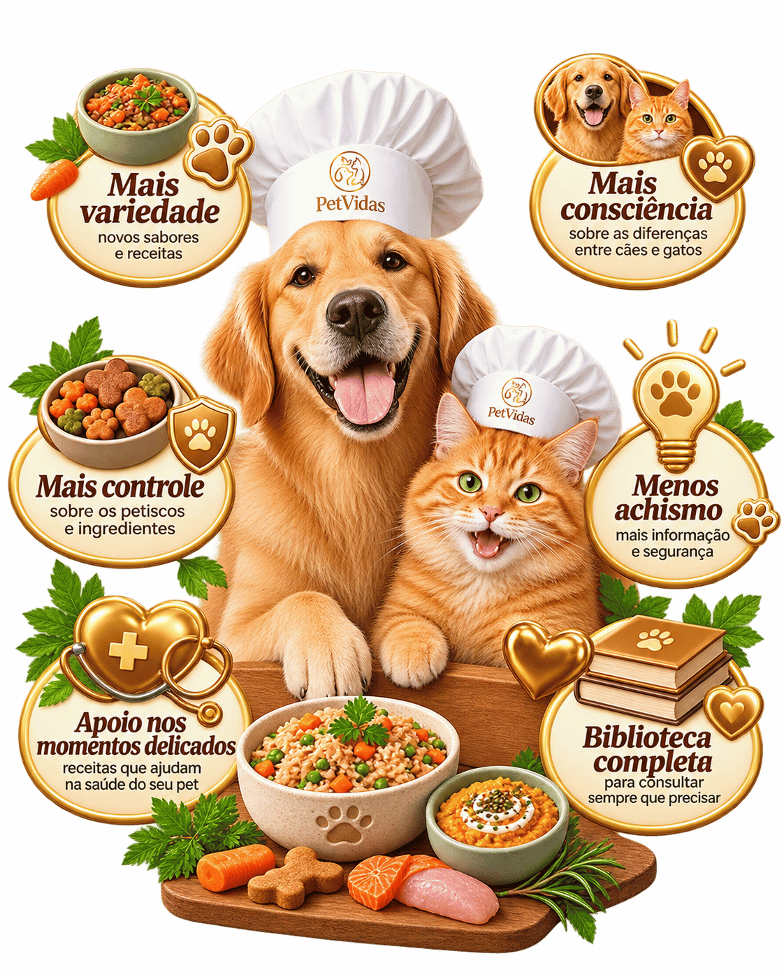 Benefícios da biblioteca PetVidas para cães e gatos