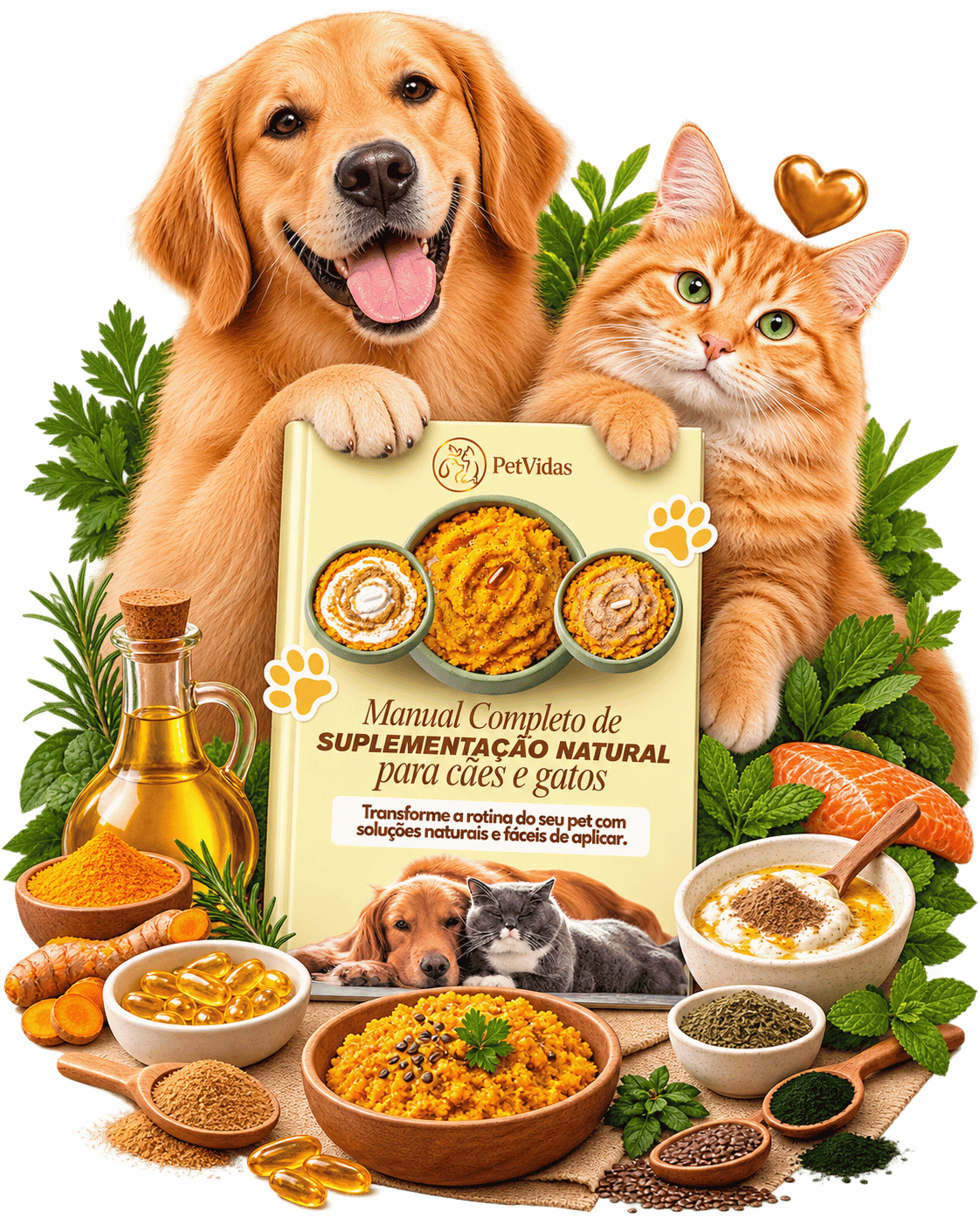Manual Completo de Suplementação Natural para Cães e Gatos