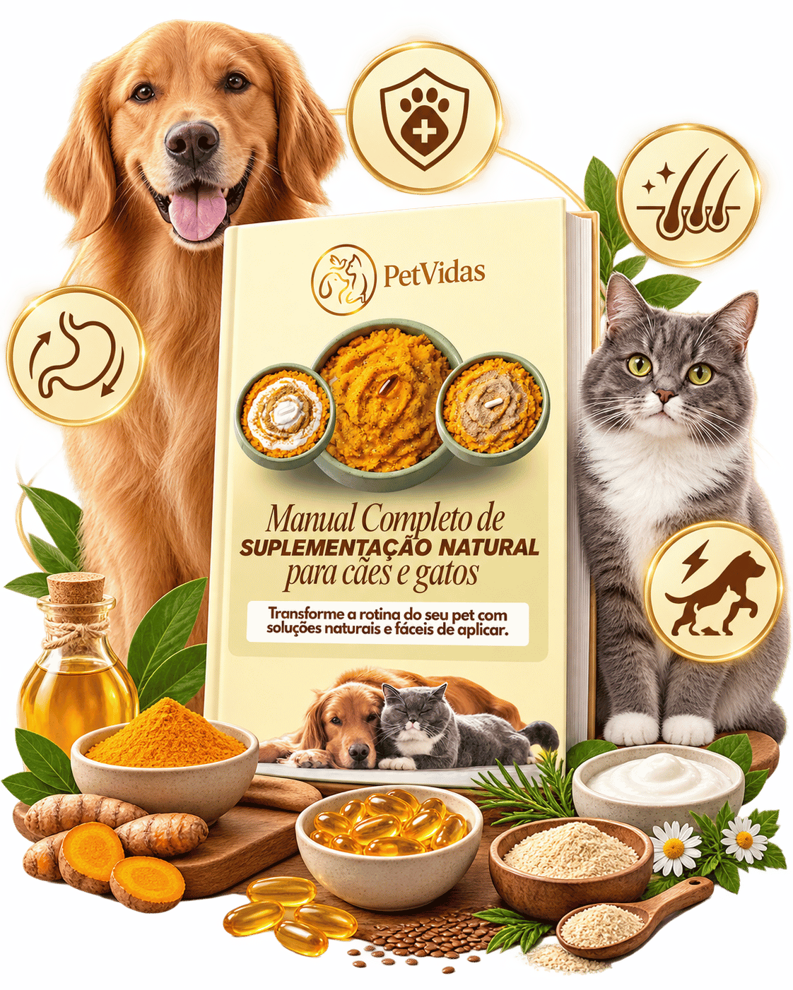 Manual de Suplementação Natural para gatos PetVidas